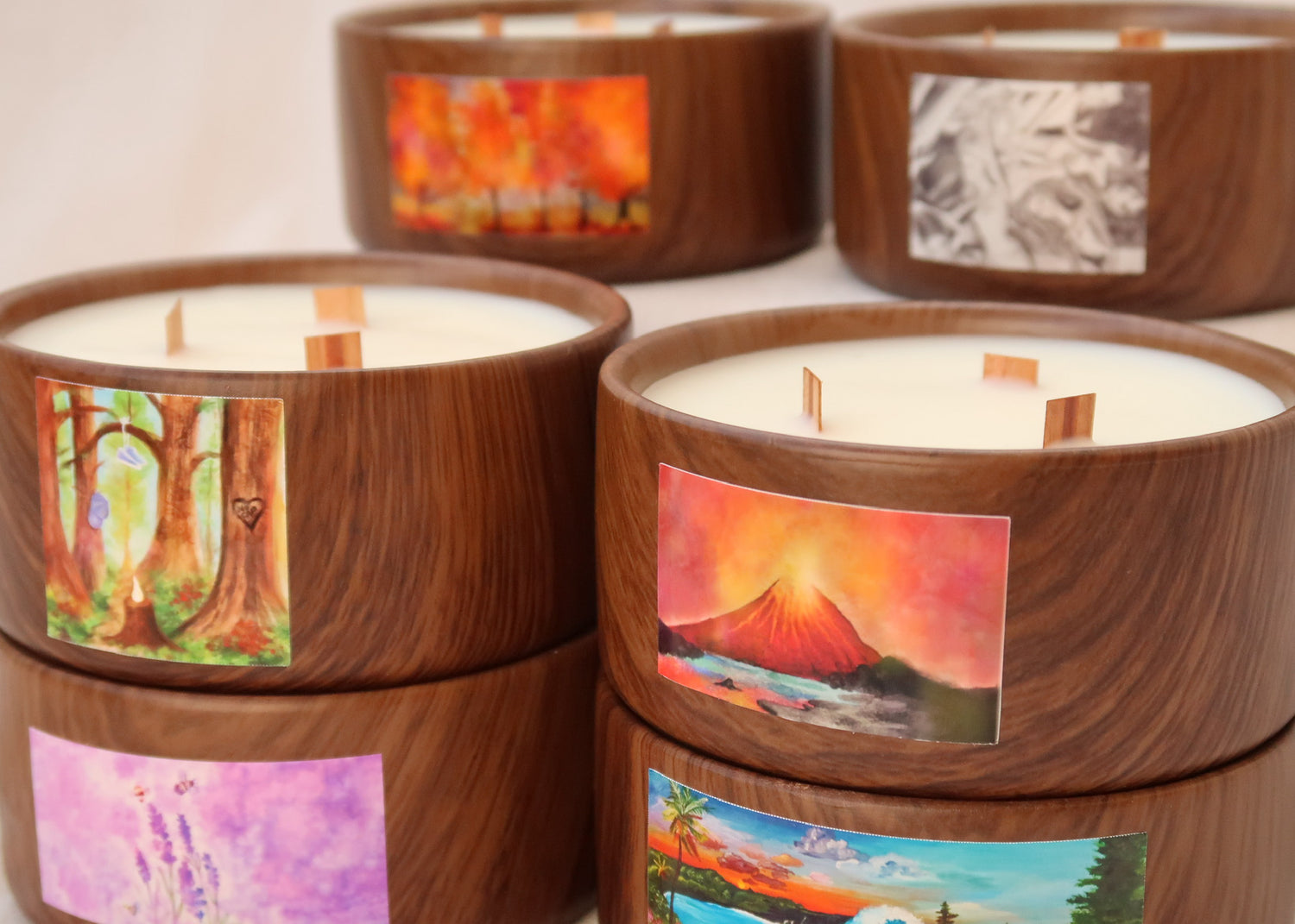 Dark Wood Bowl Candle