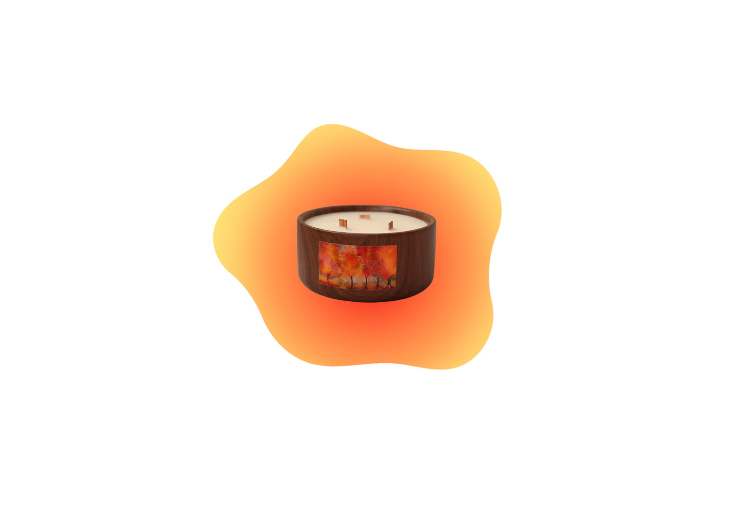 Dark Wood Bowl Candle