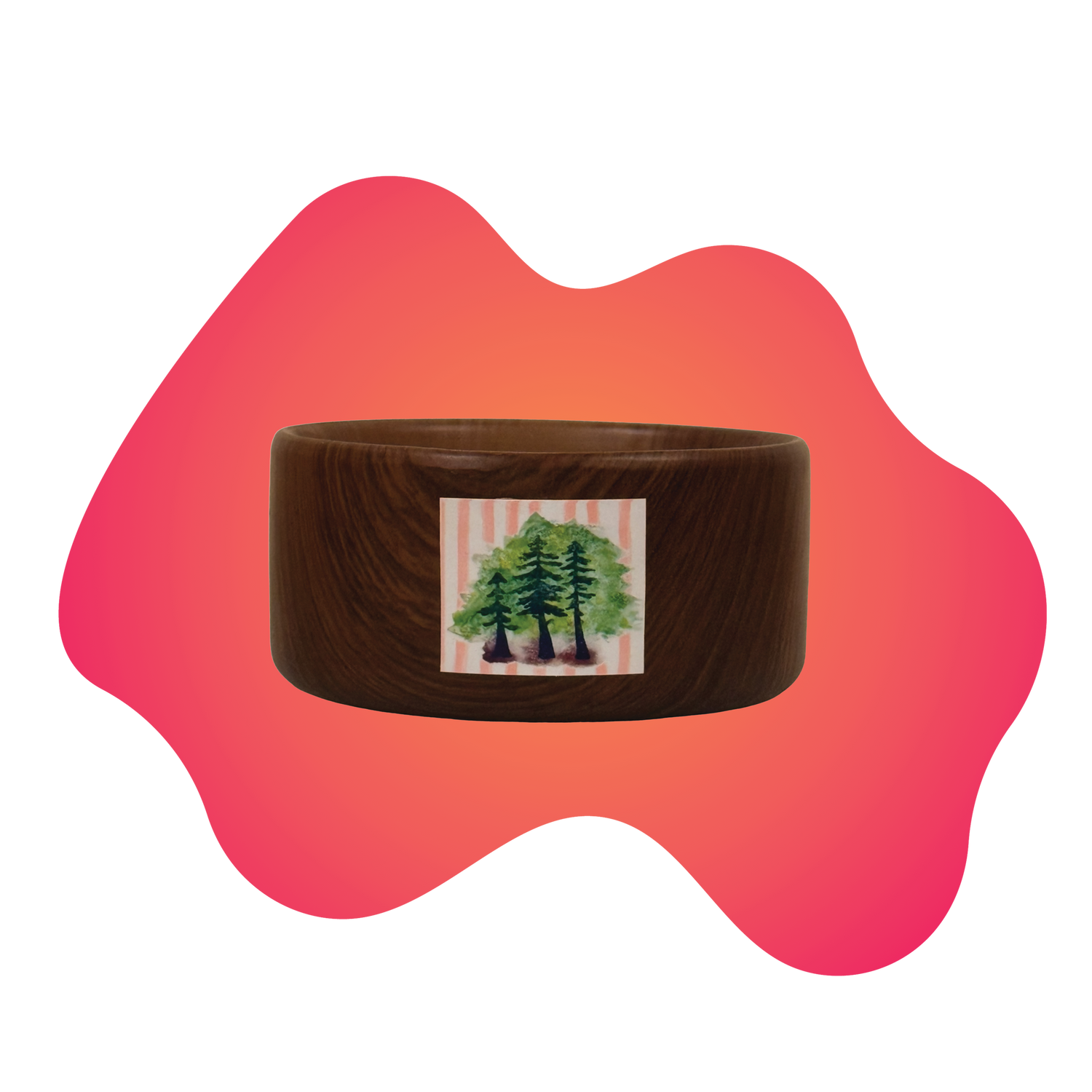 Dark Wood Bowl Candle