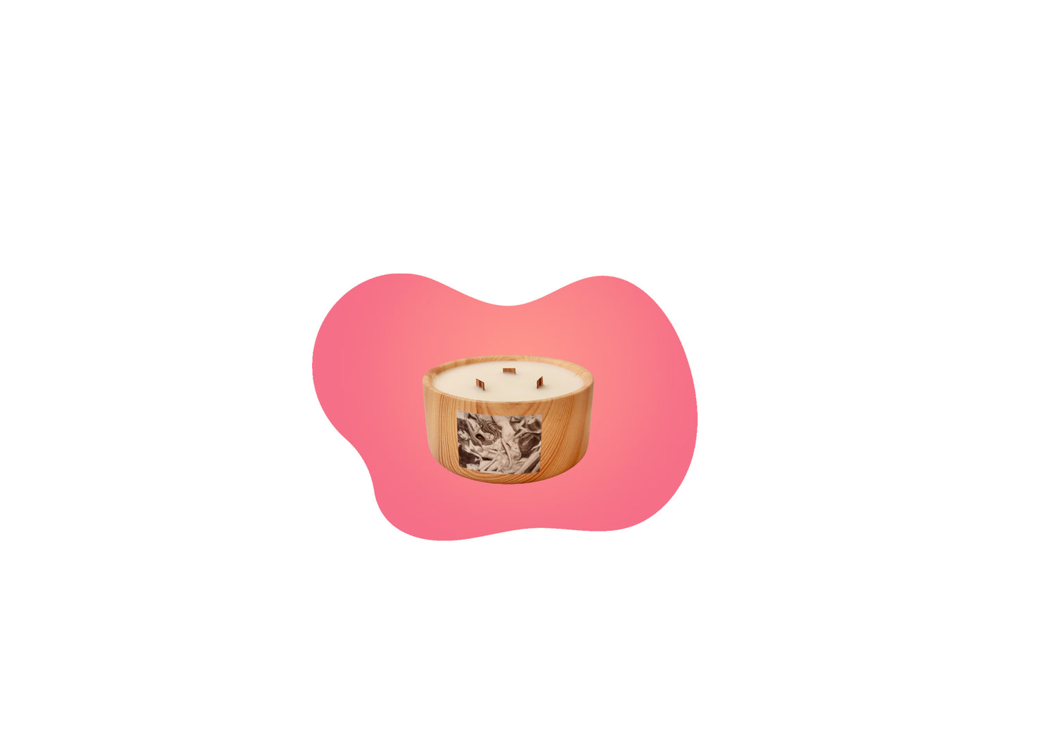 Light Wood Bowl Candle