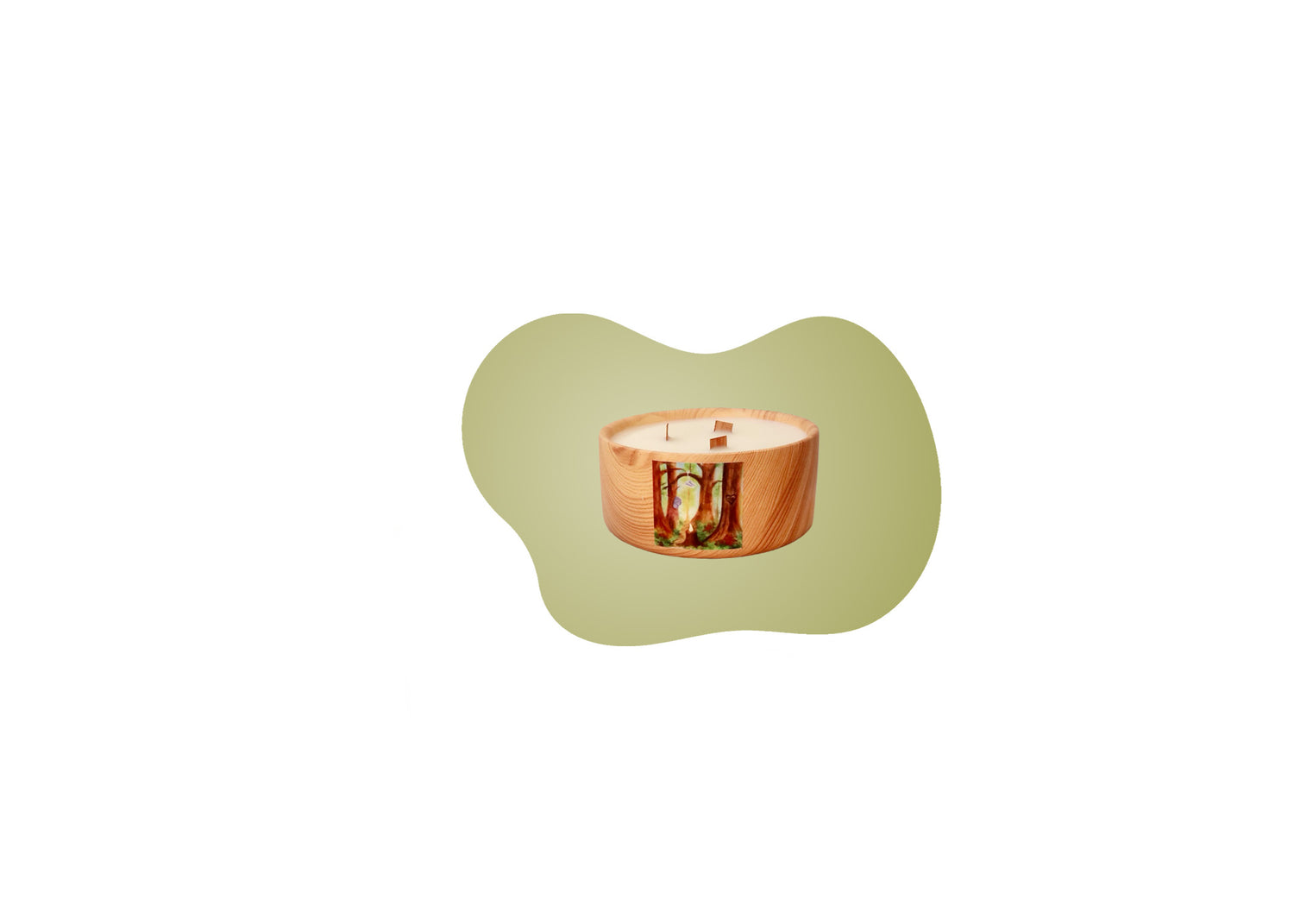 Light Wood Bowl Candle