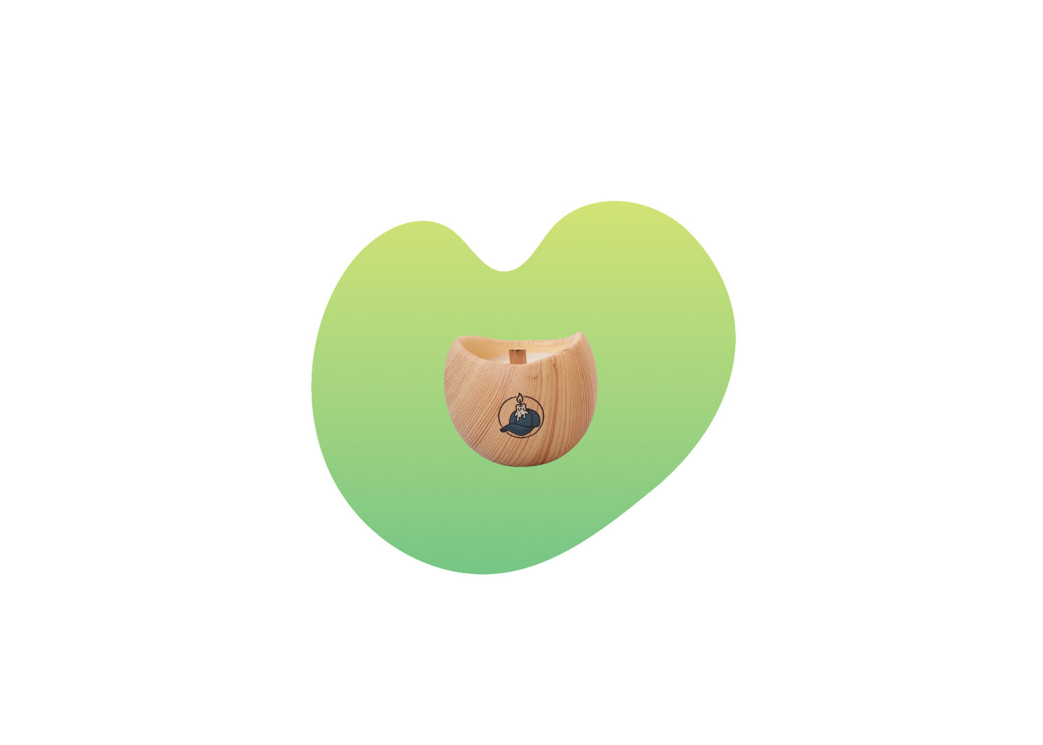 Light Wood Teardrop Candle