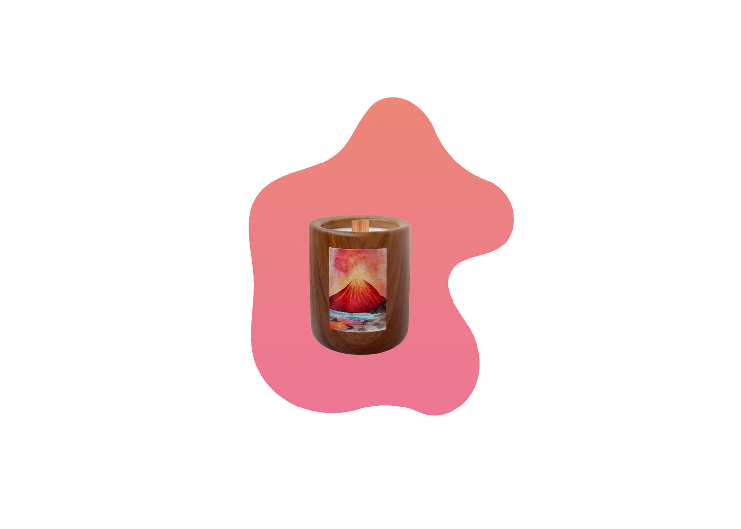 Dark Wood Tall Candle