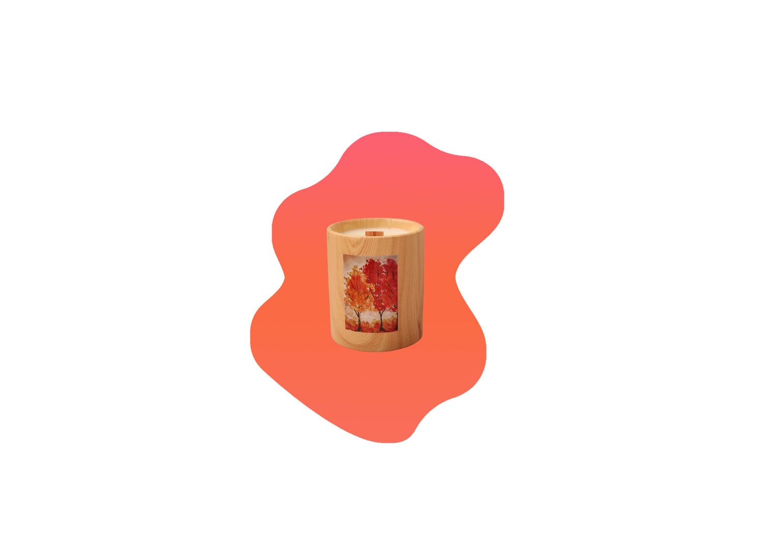 Light Wood Tall Candle