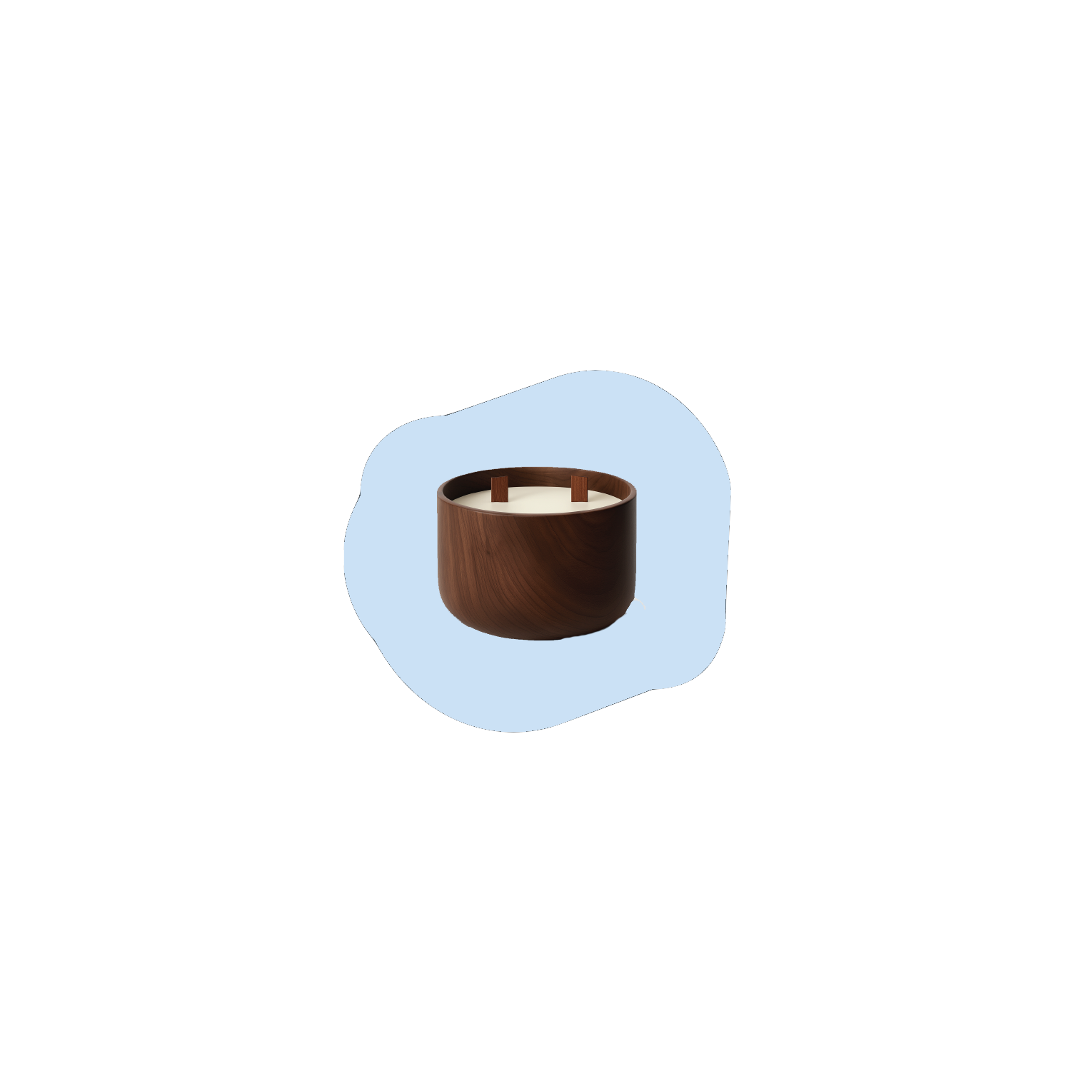 Dark Wood Bowl Candle