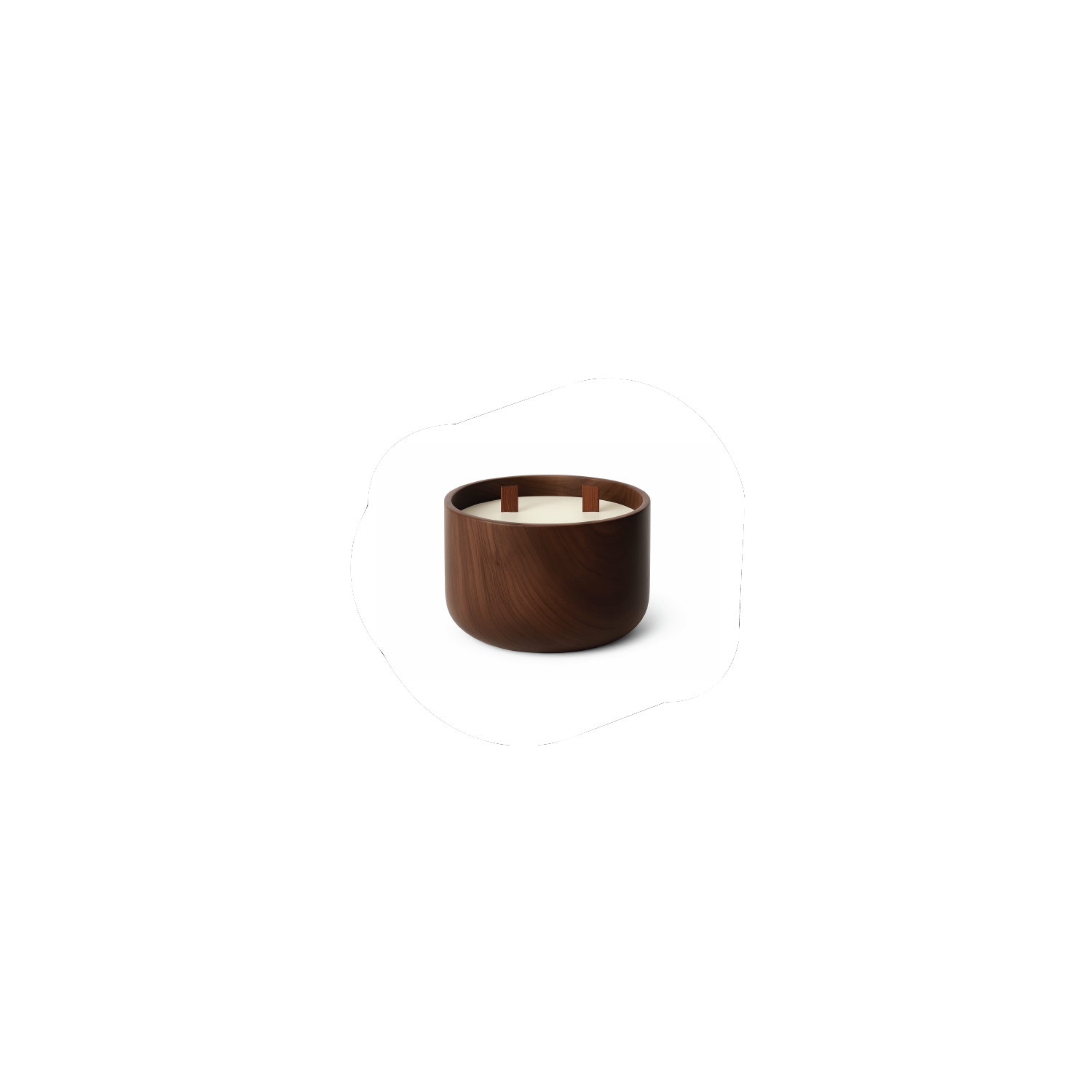 Dark Wood Bowl Candle