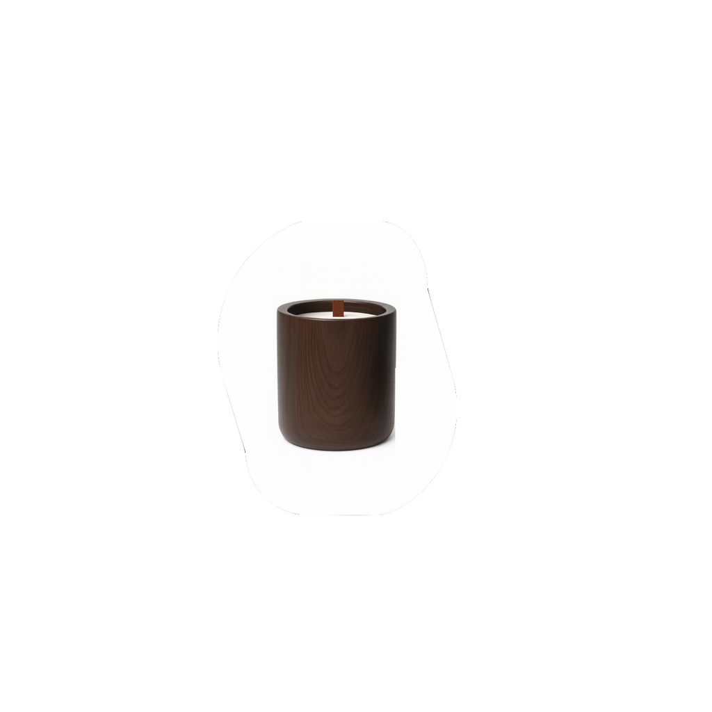 Dark Wood Tall Candle