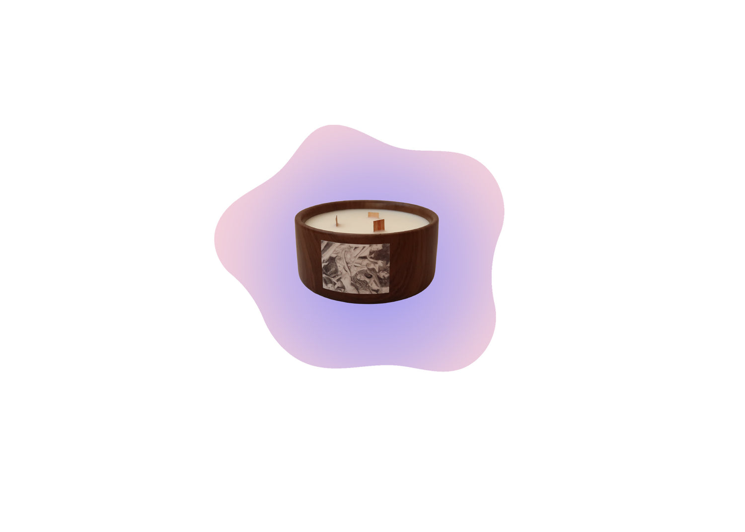 Dark Wood Bowl Candle