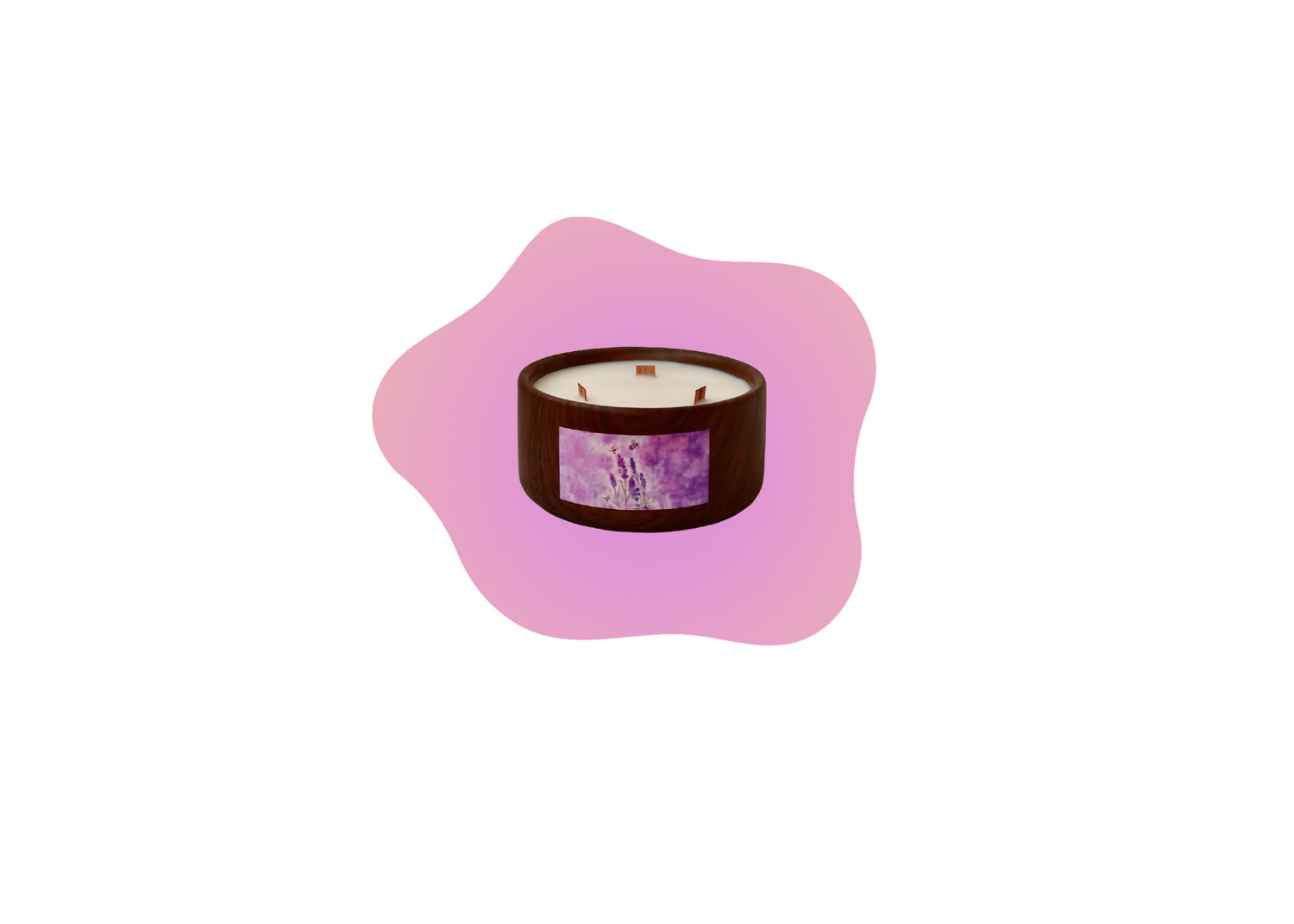 Dark Wood Bowl Candle