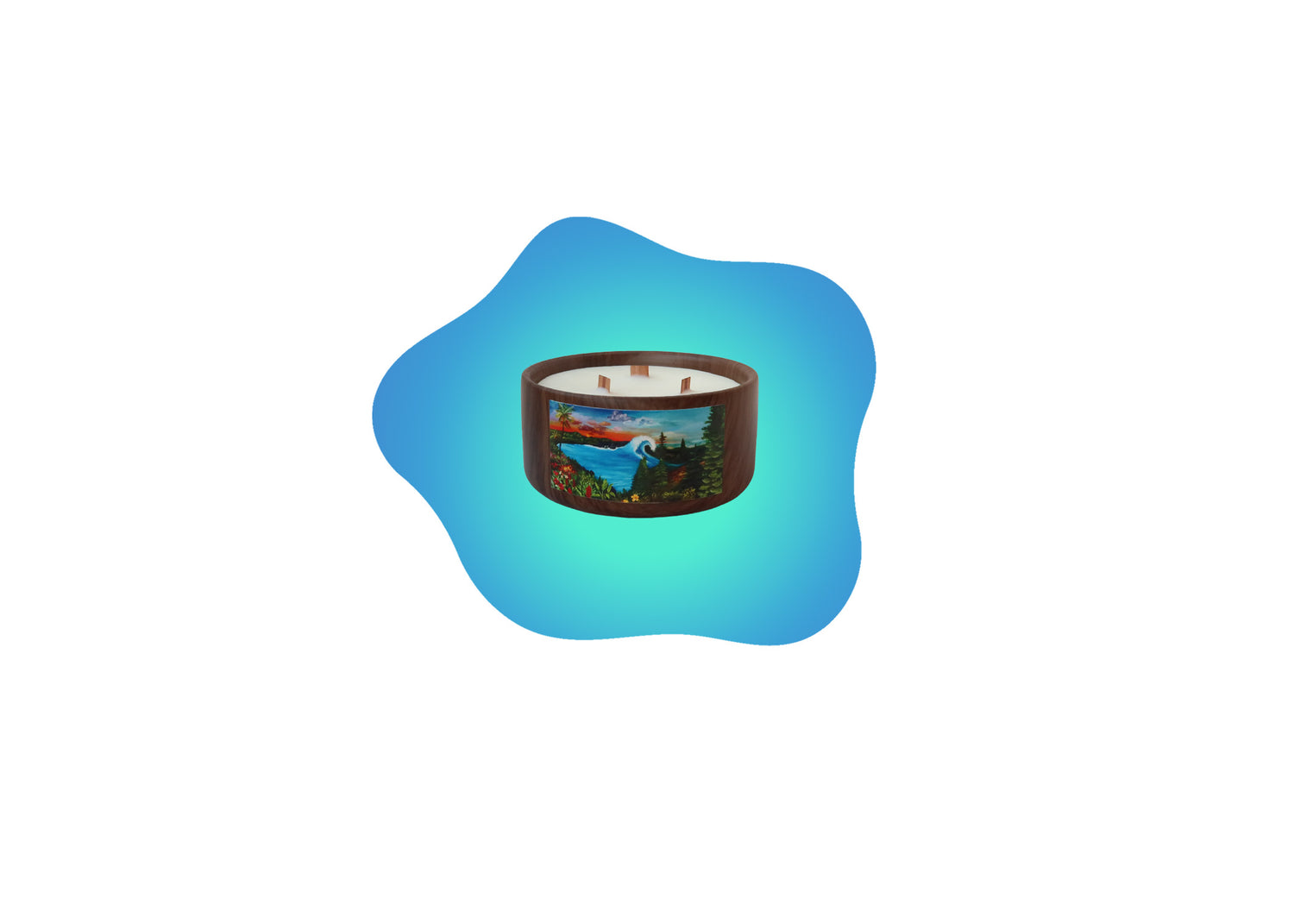 Dark Wood Bowl Candle