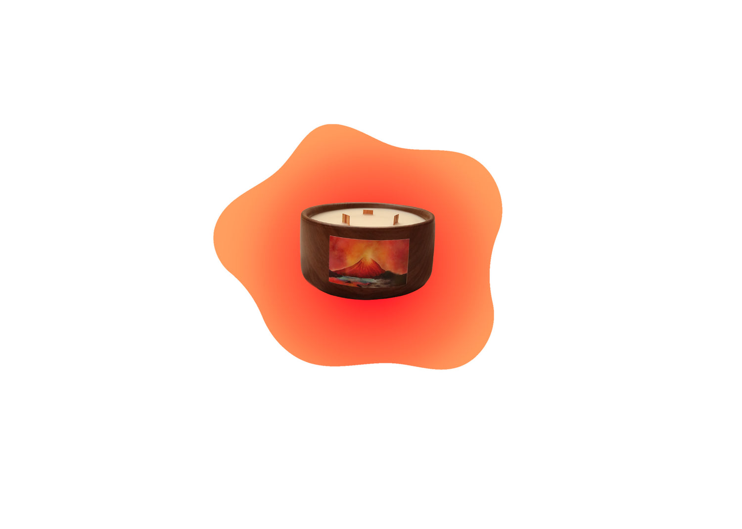 Dark Wood Bowl Candle