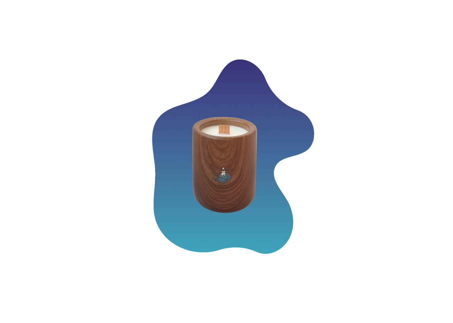 Dark Wood Tall Candle