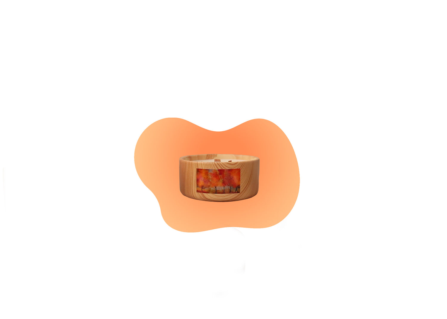 Light Wood Bowl Candle
