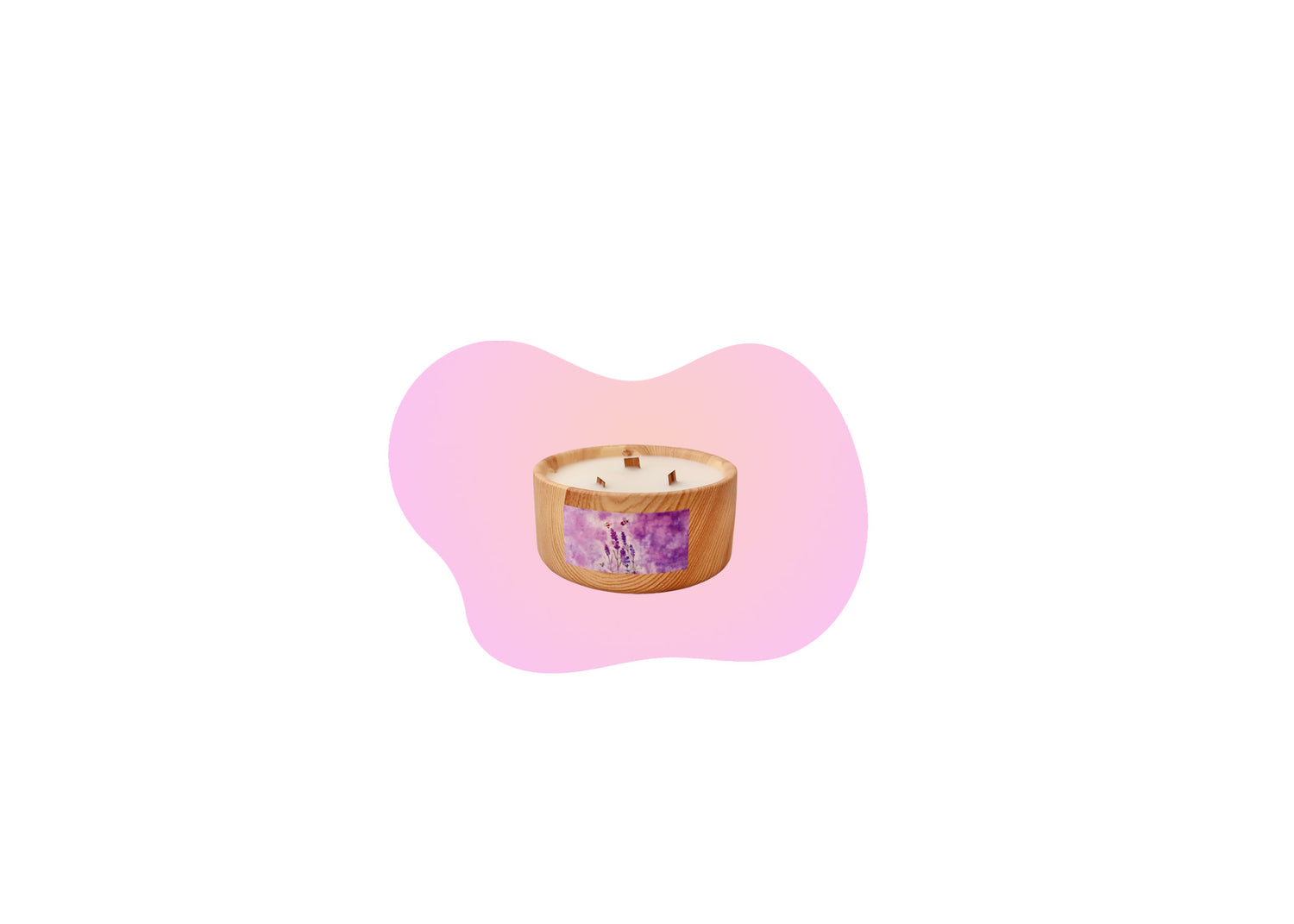Light Wood Bowl Candle