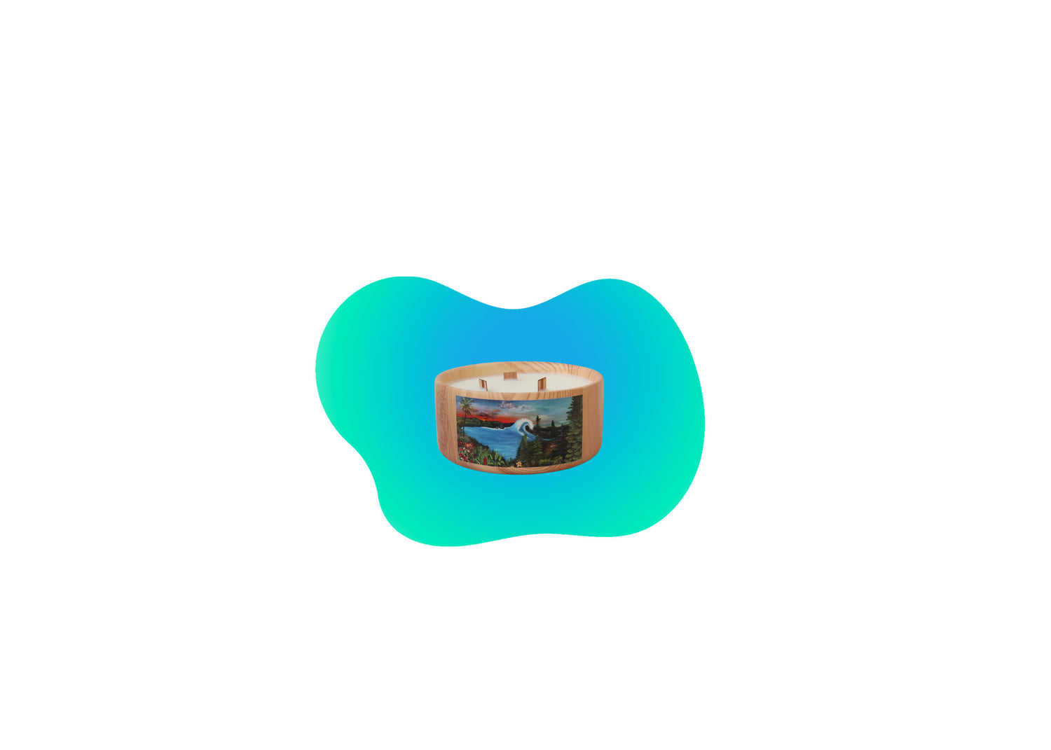 Light Wood Bowl Candle
