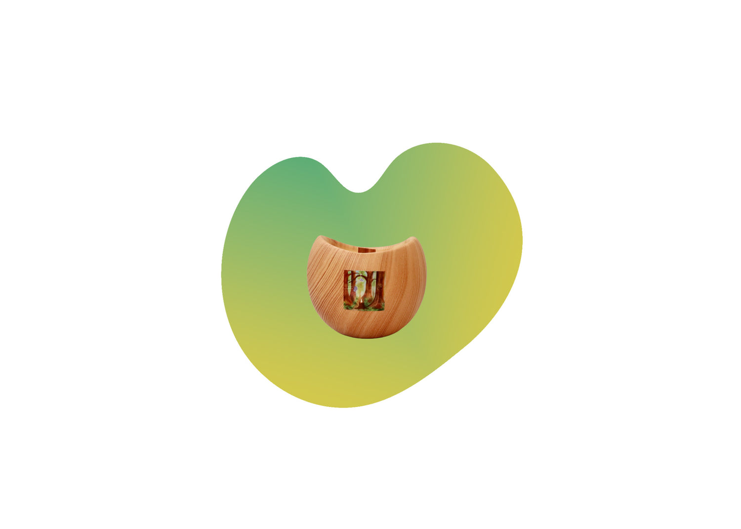 Light Wood Teardrop Candle