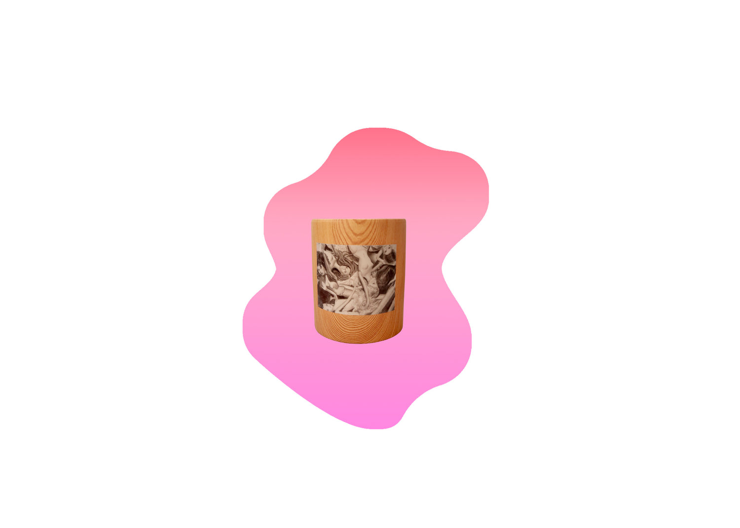 Light Wood Tall Candle