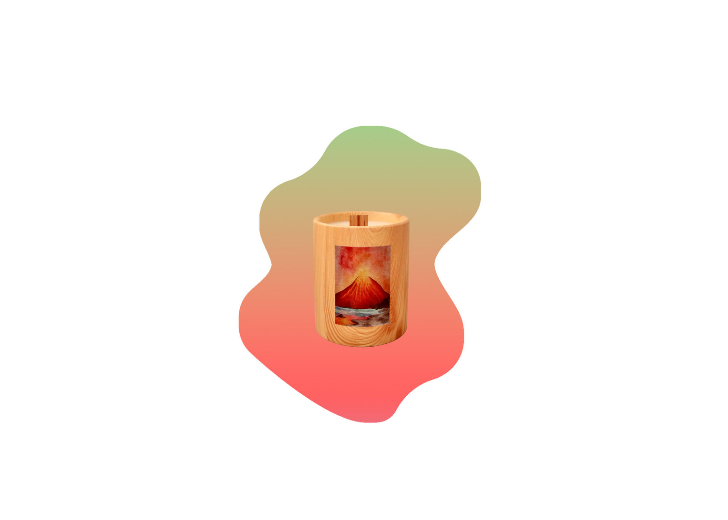 Light Wood Tall Candle