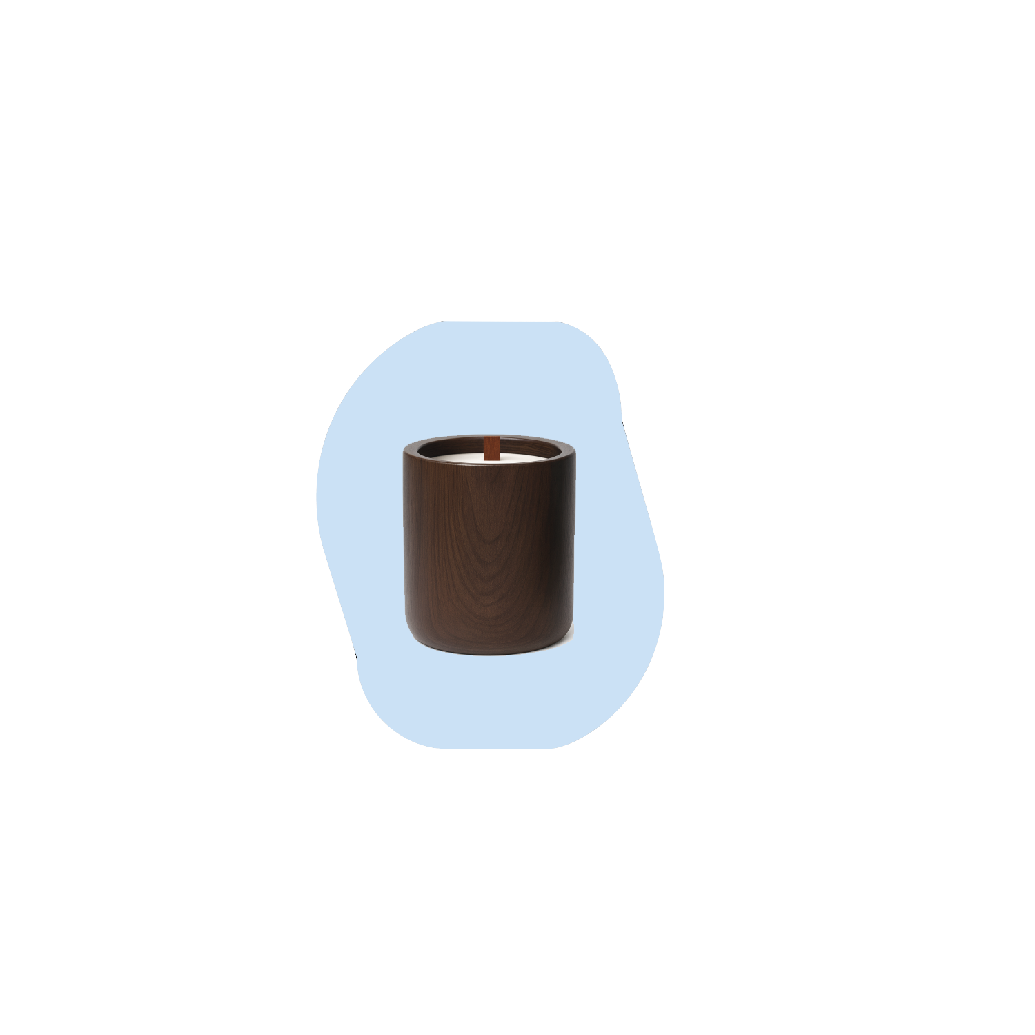 Dark Wood Tall Candle