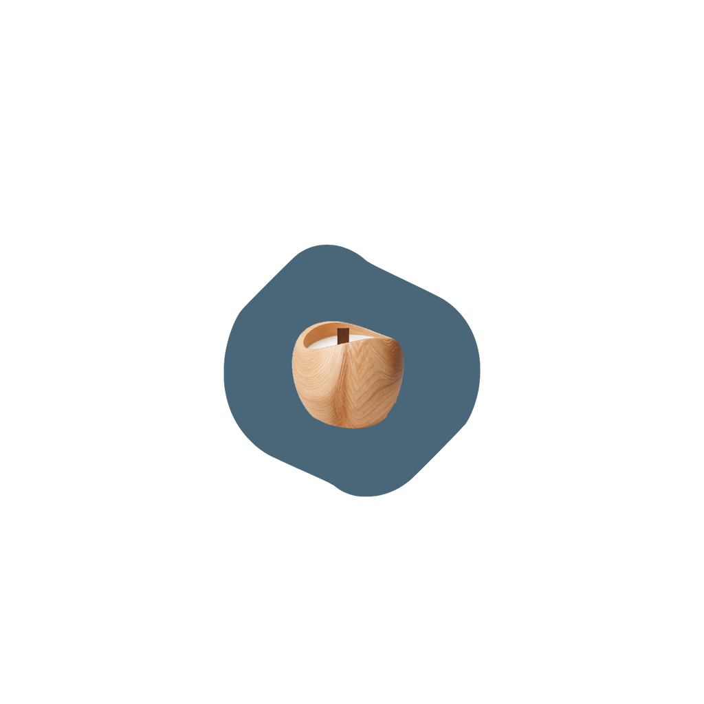 Light Wood Teardrop Candle