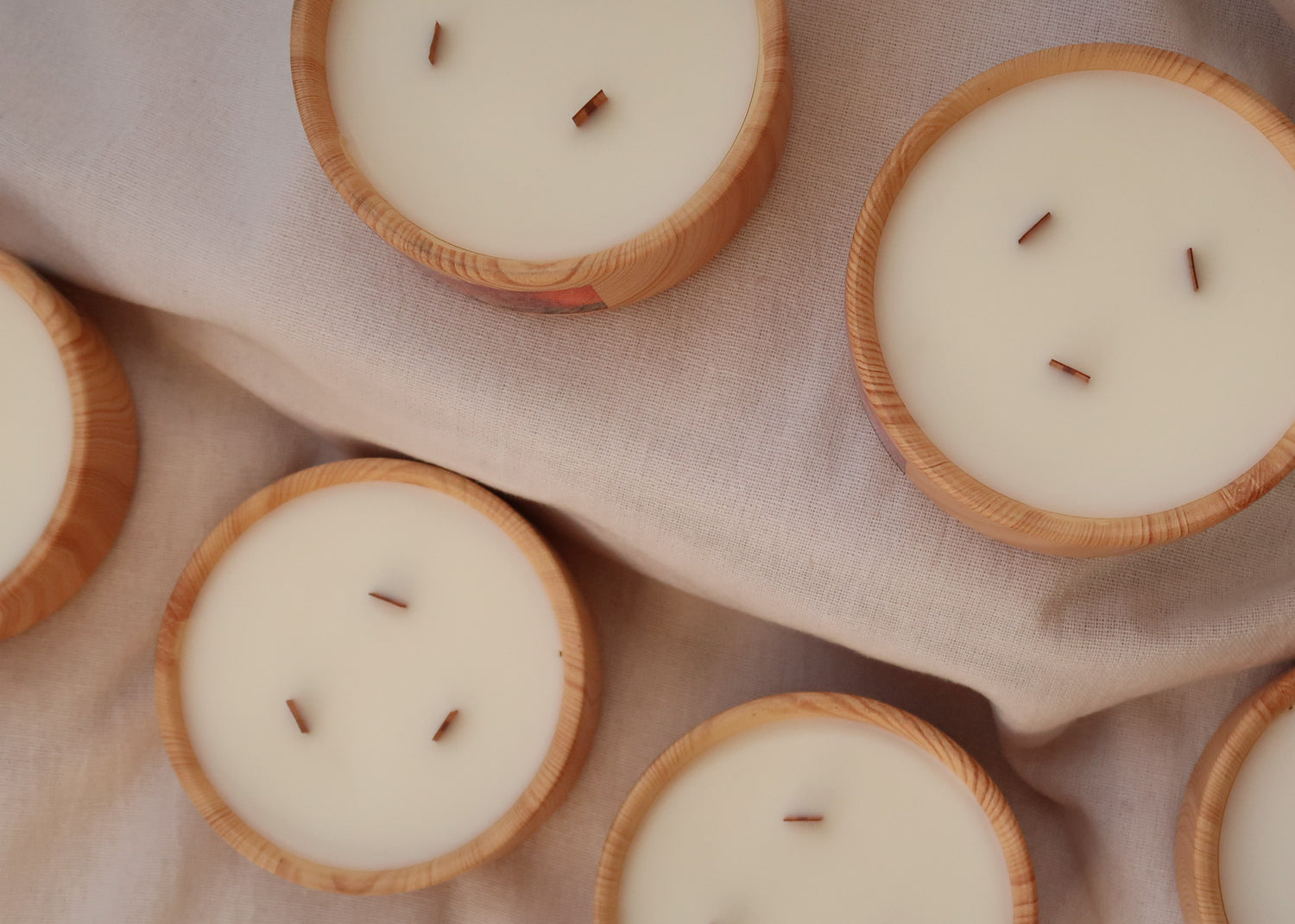Light Wood Bowl Candle